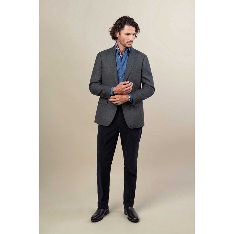 Rembrandt Hawker Dark Moss Green Textured Blazer image number 3